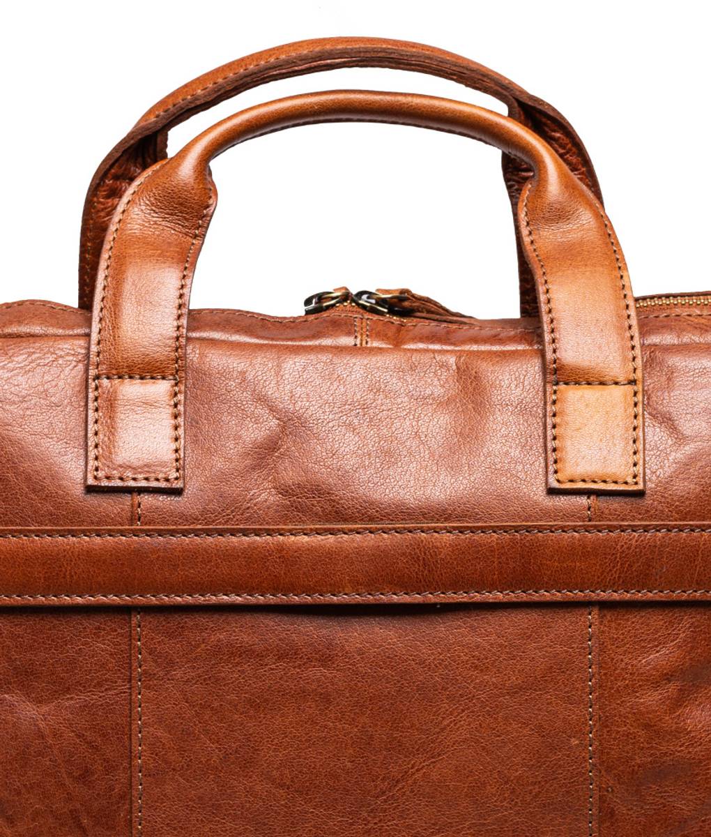 Springfield 15 tommers laptopveske i cognac