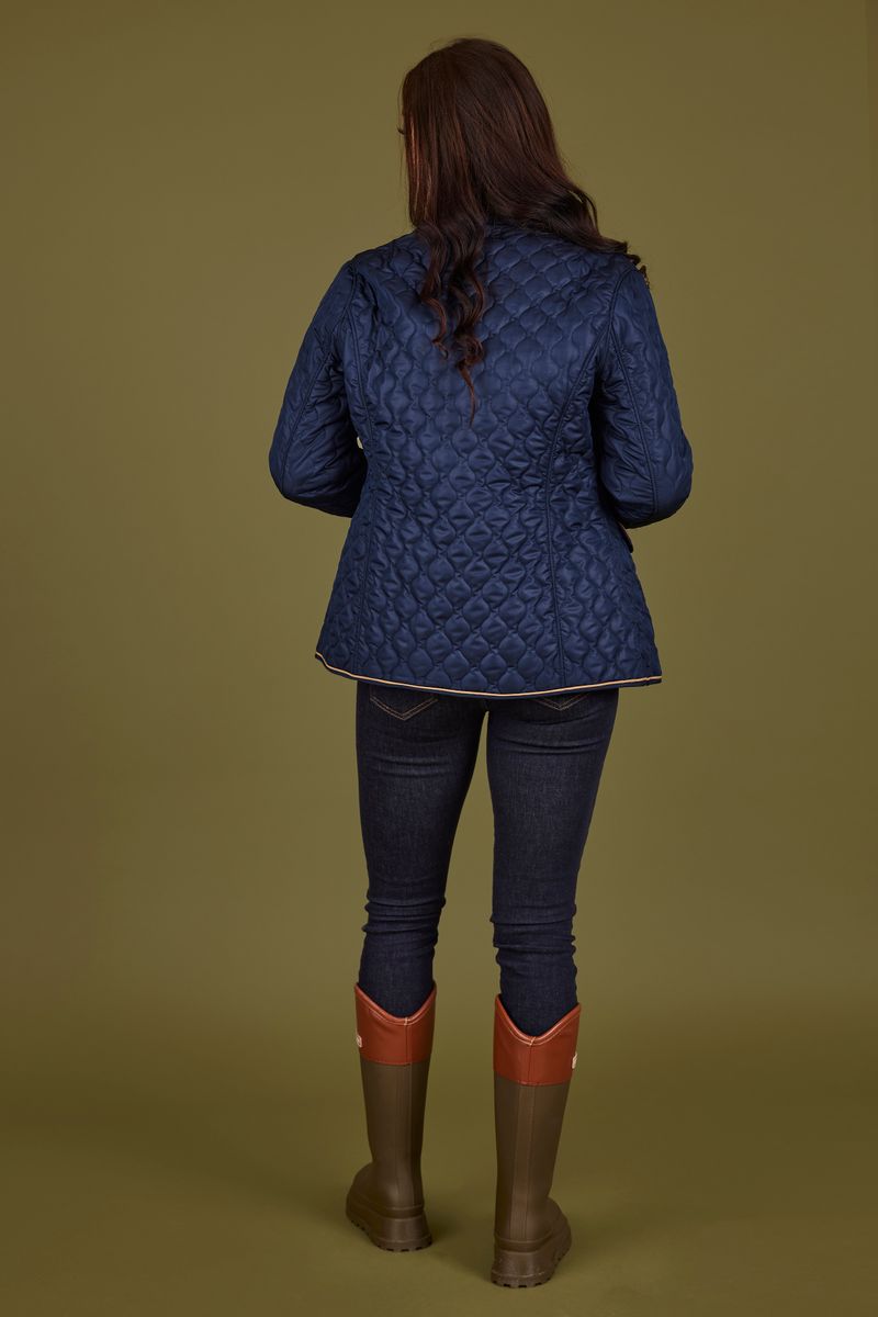 Normann Lett Vattert Vendbar jakke i Navy/Camel