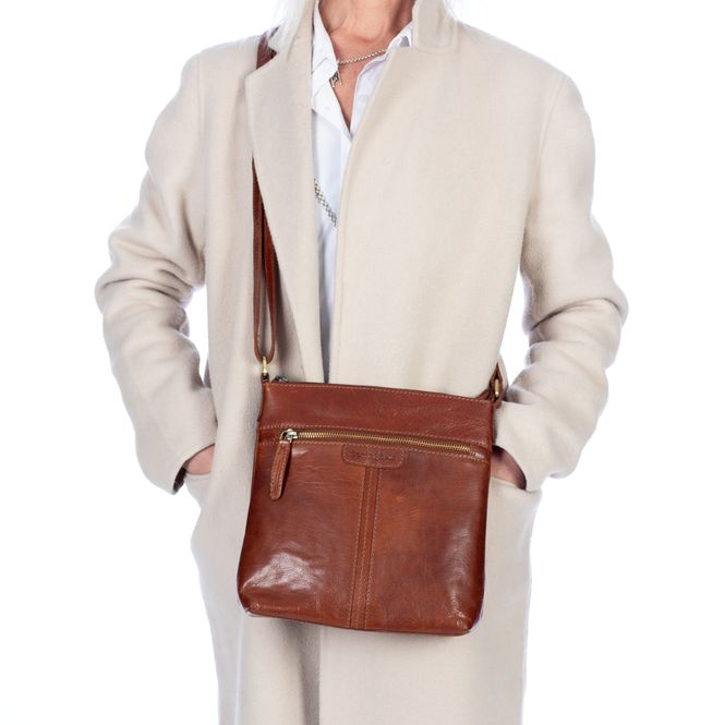 Hovedbilde Springfield sholder/crossoverveske i cognac