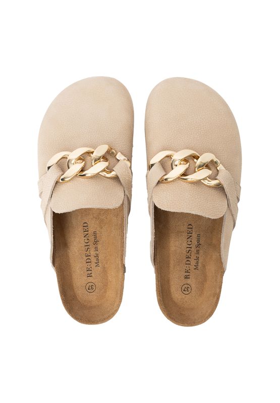 RE:Designed By Dixie Fenia Crocs/Sandal Nubuck Skinn Beige