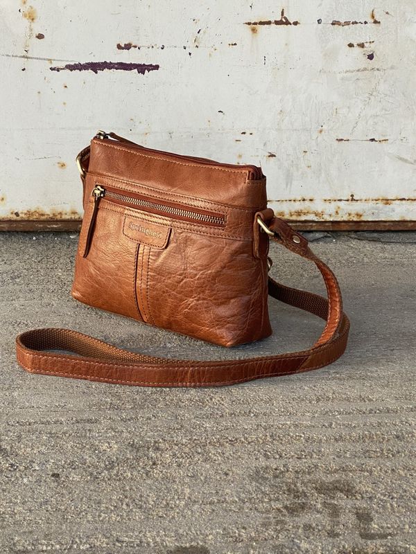 Springfield crossoverveske small i cognac