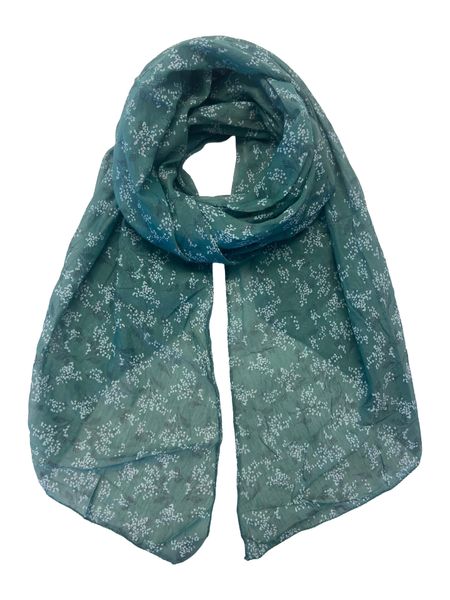 Hovedbilde Intex Bomullsskjerf M/Blomster Green