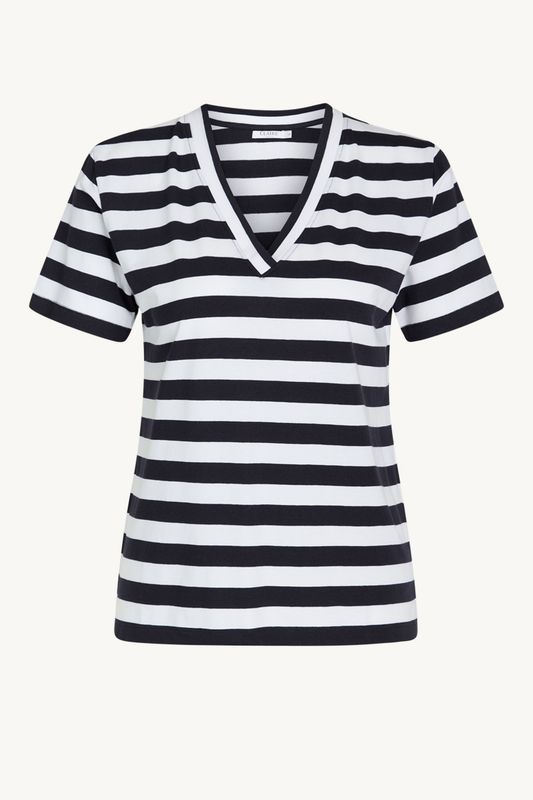 Claire Aurora T-Shirt i Stripet Blue/White