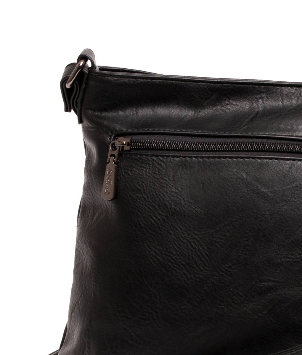 Giulia Pieralli classic crossover med 2 frondtlommer i black