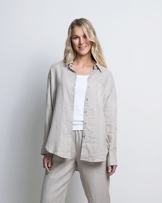 Hovedbilde Close To My Heart Lana Linshirt i Taupe