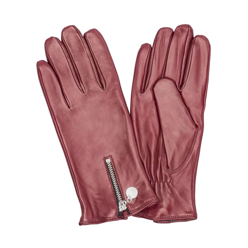 HK Dameskinnhansker M/Glidelås  Burgundy
