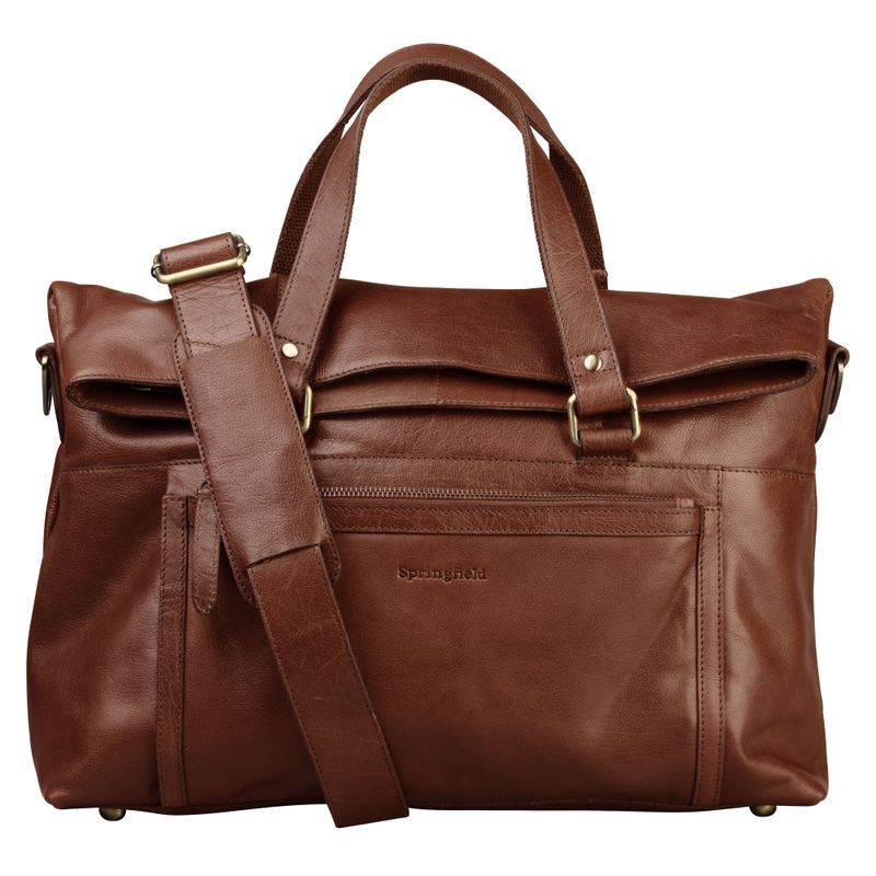 Springfield Stor Shoulder/Crossoverbag Burn Cognac
