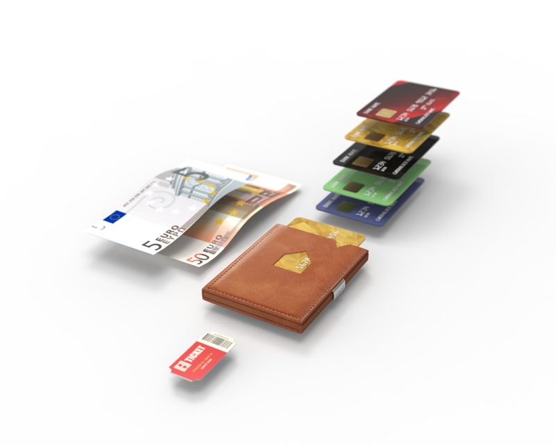 Exentri wallet/kortholder Sand