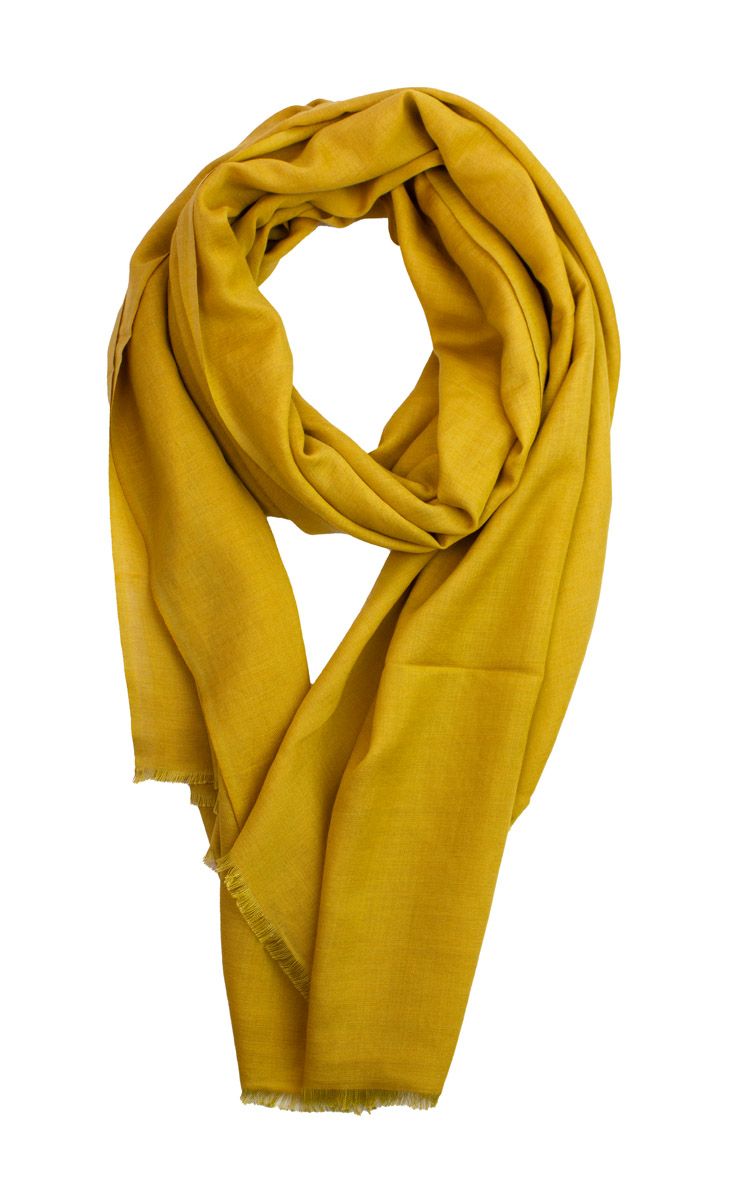 Boheme Scarf i Ull/Viscose Ochre