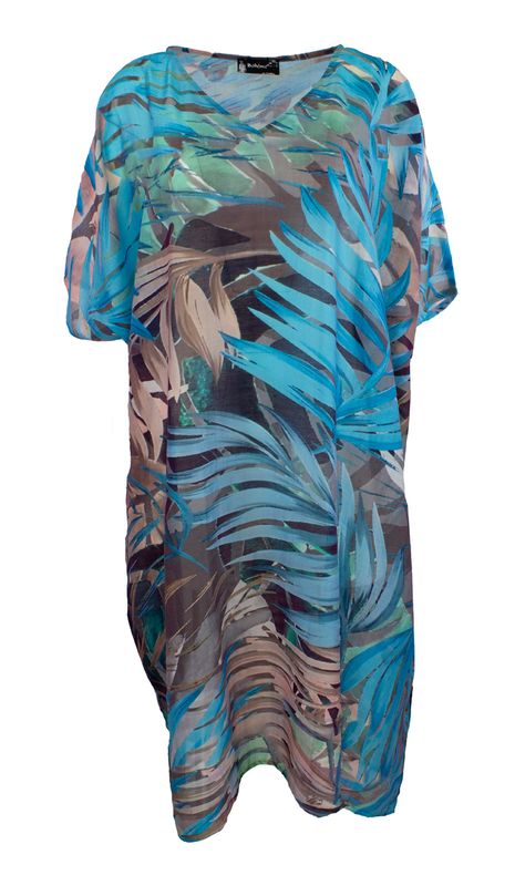 Boheme Lang Kaftan i Palm Print