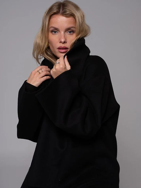 Clermonte Sandy Coat i Black