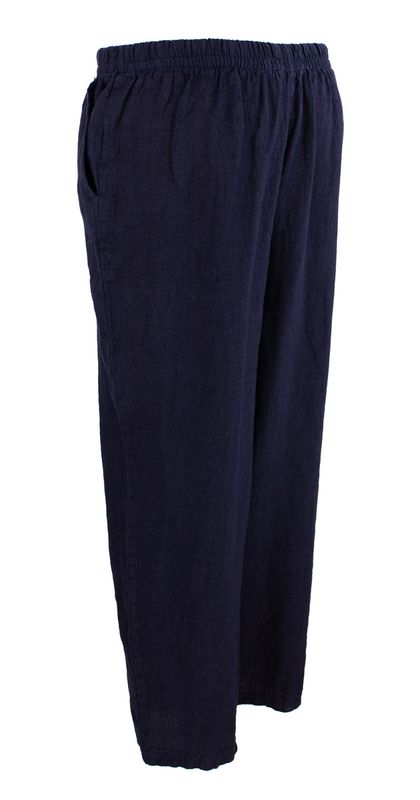 Boheme Linbukse M/Knapper i Navy