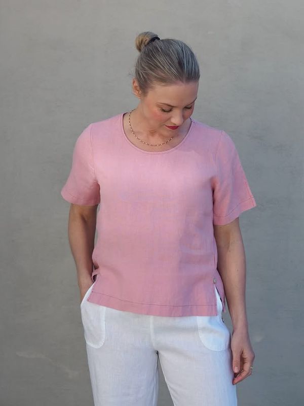 Makeløs Lykkeland Lintopp Dusty Pink