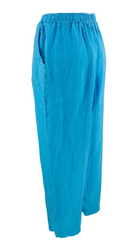 Boheme Bukse i Lin Turquoise