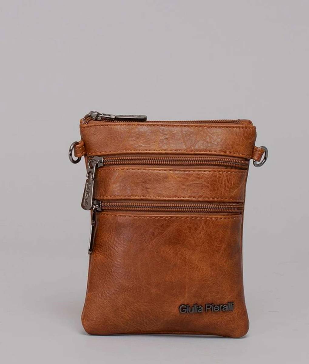 Giulia Pieralli Classic Phonebag Cognac