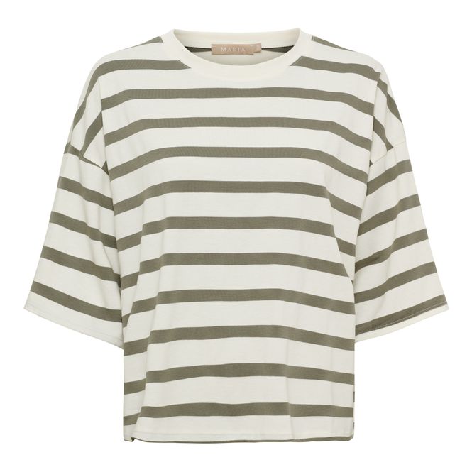 Hovedbilde Marta MdcSage T-Shirt Olive/Stripes Onesize