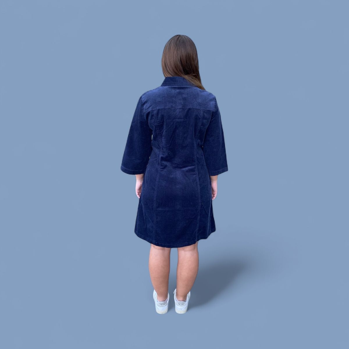 Claire Danee Cordkjole M/Kort Arm i Dark Navy