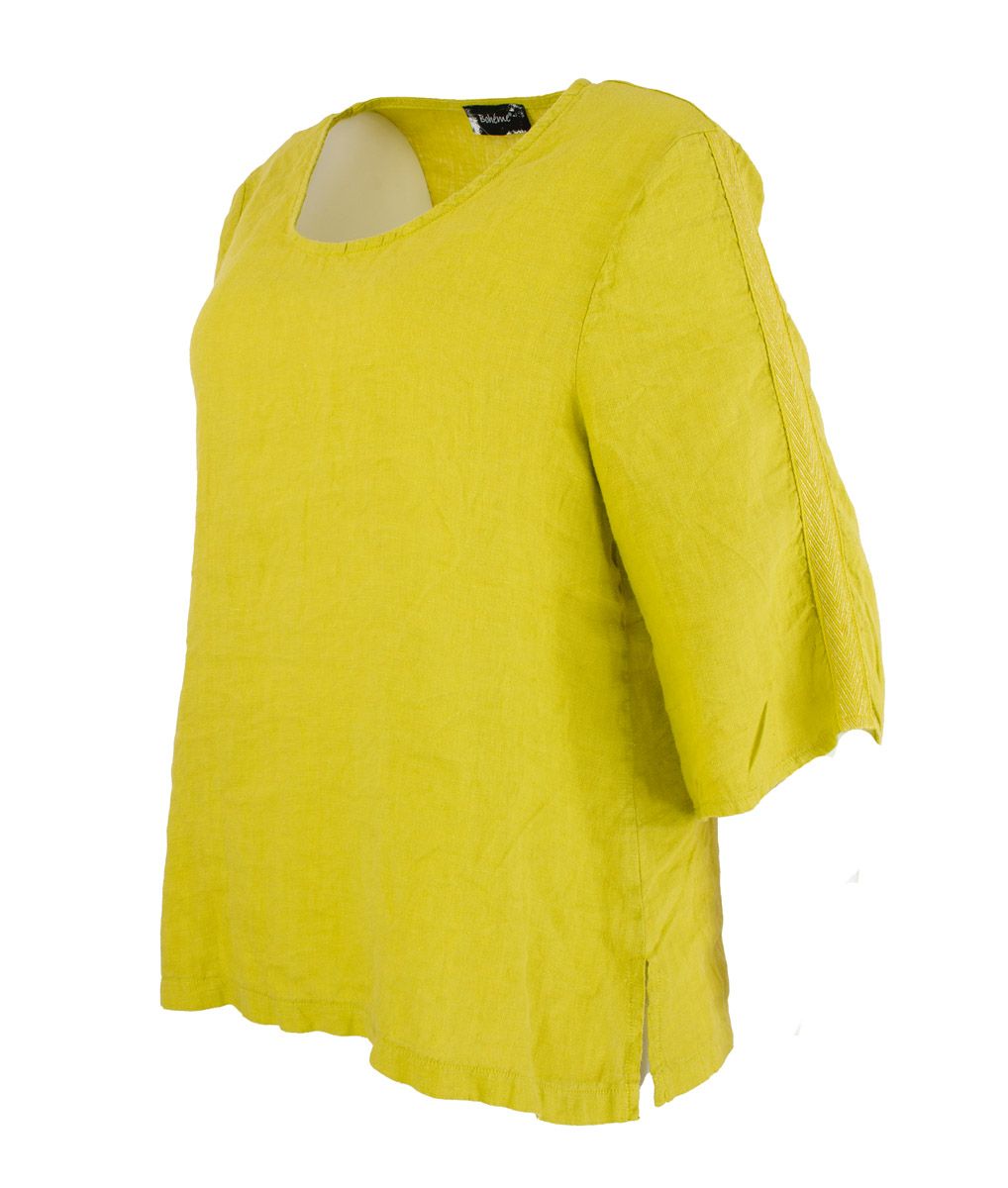 Boheme Lintopp M/ 3/4 Arm i Limegreen