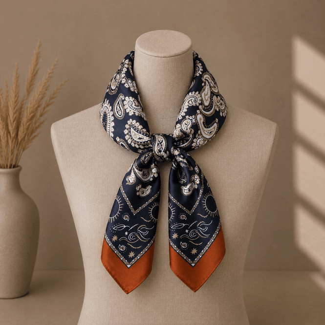 Hovedbilde Diz Lite Skjerf Paisley Blue/Orange 