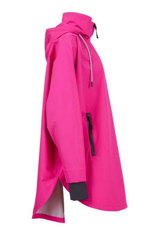 Normann Coat Cape2 i Fuchsia