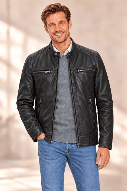 Hovedbilde Saki Widar Biker Lammeskinnsjakke i Black