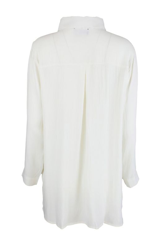 Boheme Sateng Skjorte i Offwhite