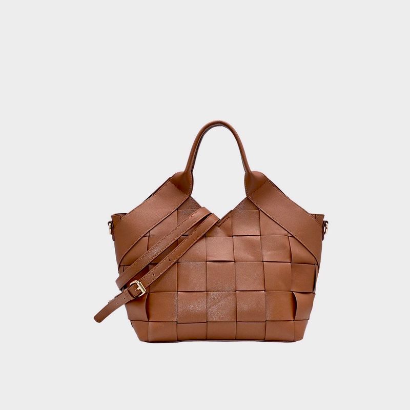 Rosenvinge Elly Small Flettet Veske i Cognac