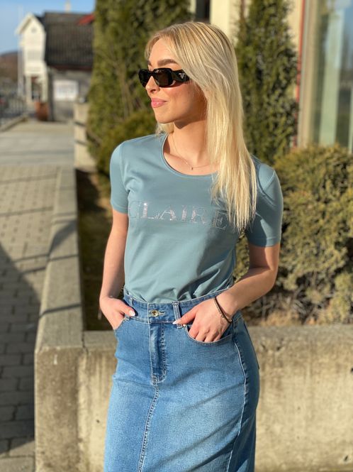 Hovedbilde Claire Alanis T-shirt m/logo smoke blue
