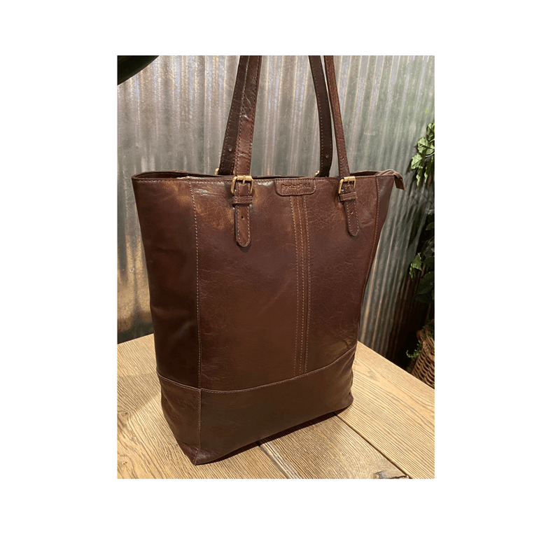 Springfield Totebag/Shopper i Skinn Brown