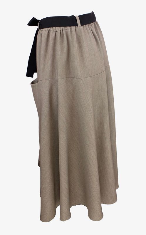 Boheme Skjørt M/Bånd i Taupe