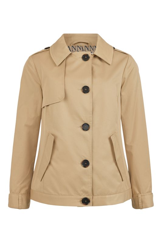 Normann Coat Kort Trenchcoat Camel