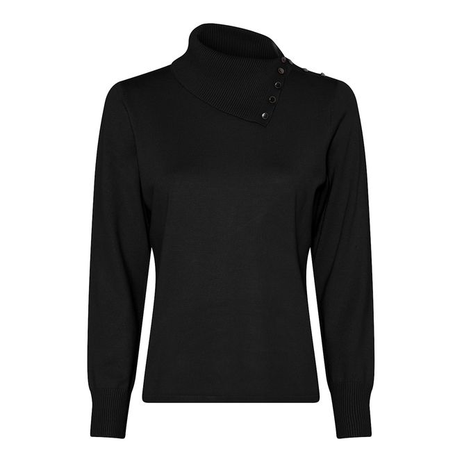 Hovedbilde Micha Jumper Med Knapper i Halsen i Black