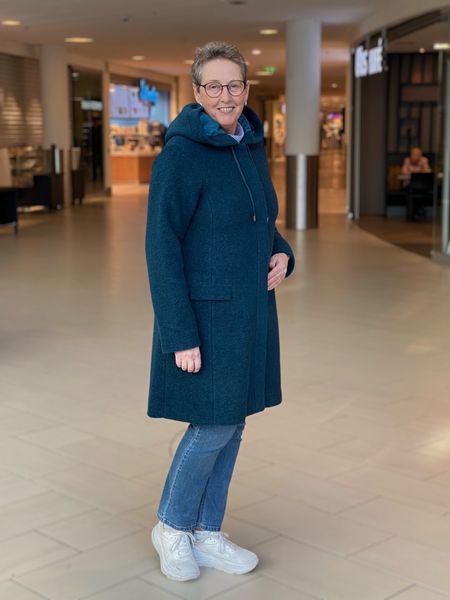 Hovedbilde Boheme Vannavvisende Kåpe M/Hette i Ullmix Petrol ...