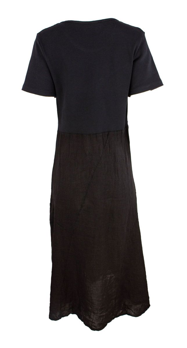Boheme Lang Linkjole M/Bomullsribb i Ryggen Black