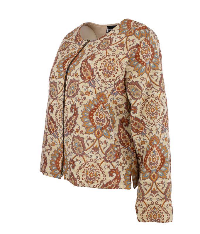 Boheme Kort Jakke i Jaquard Burnt Orange