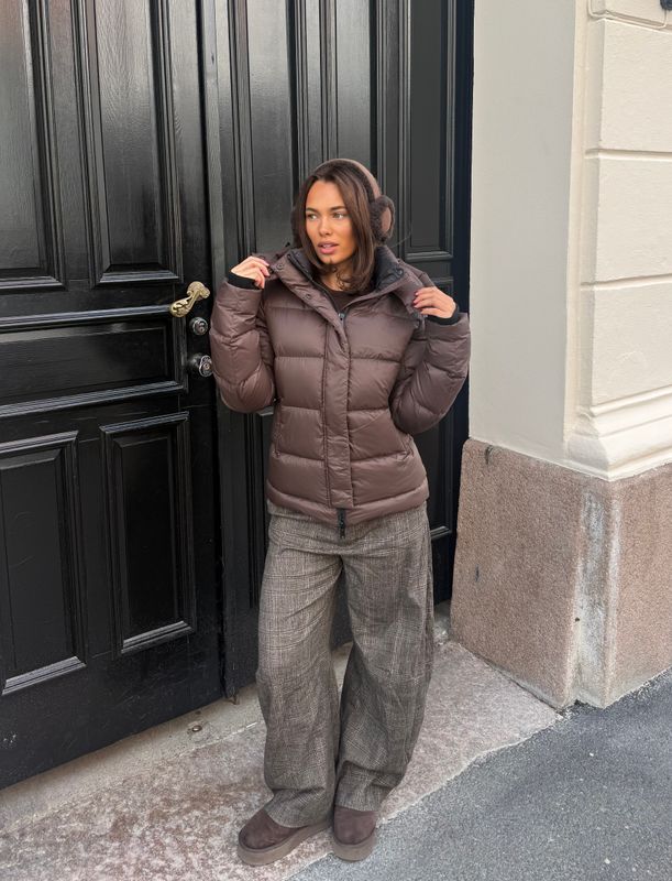 Clermonte Leah Kort Dunjakke i Brown
