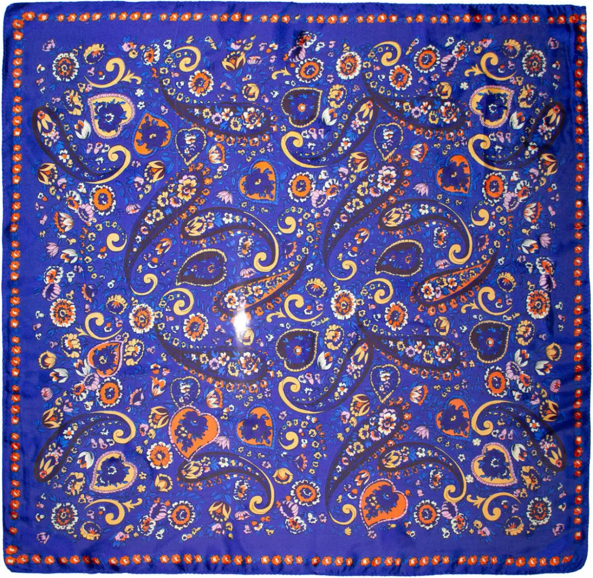 Intex Skjerf i Bunad-look Blå 70x70