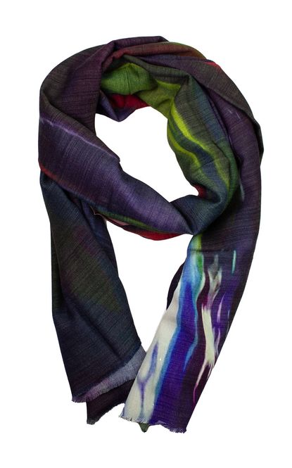 Hovedbilde Boheme Scarf i Ull/Viscose Green Print