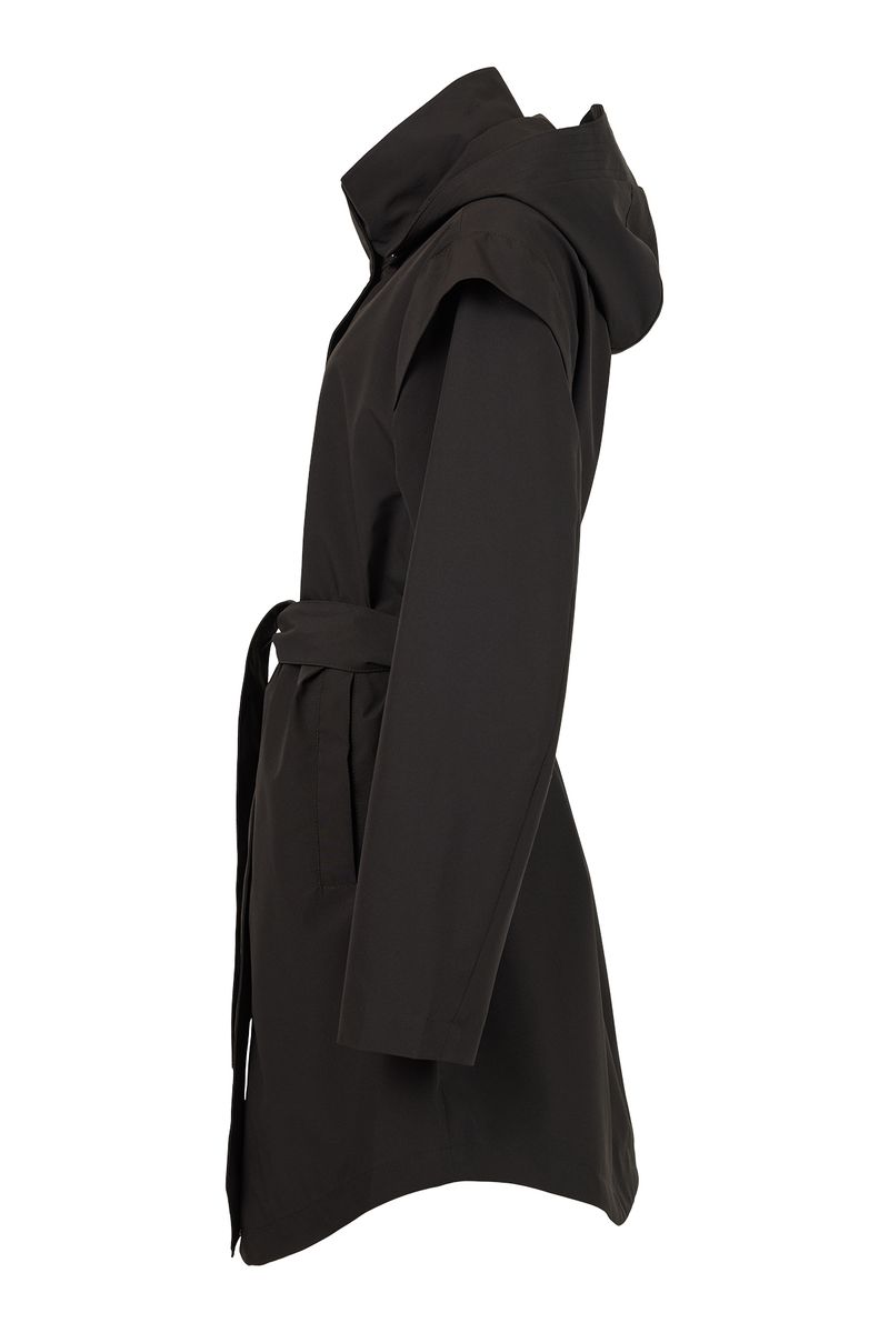 Normann Coat Regnjakke 3/4 Lengde i Black