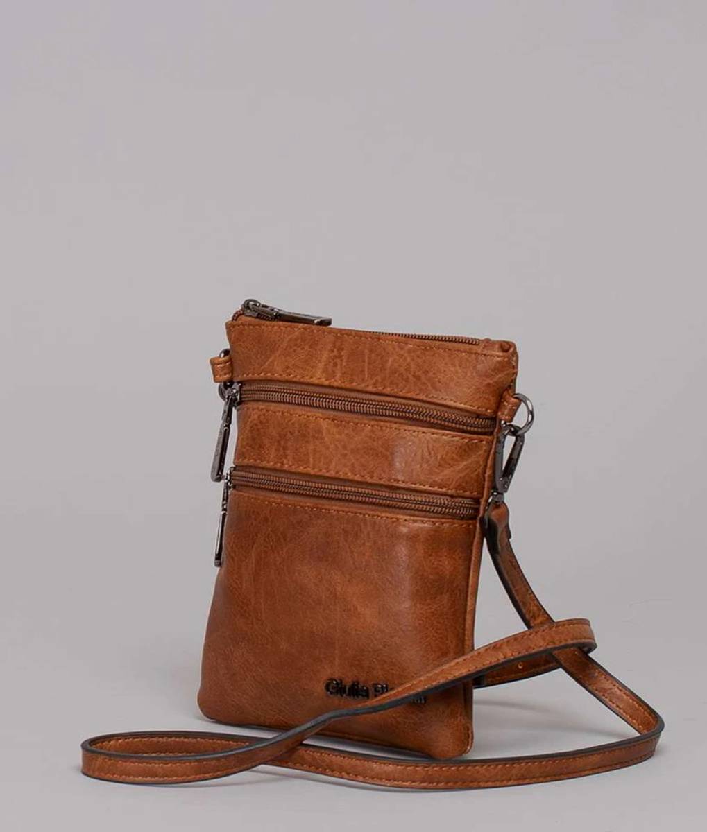 Giulia Pieralli Classic Phonebag Cognac