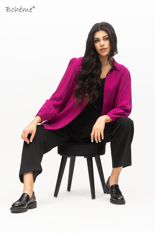 Boheme Bukser i Rett Fasong Black