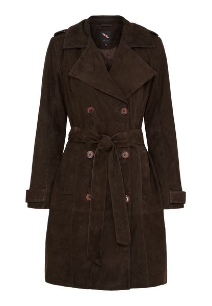 Hovedbilde BTFCPH Trenchcoat Suede i Chocolate Brown