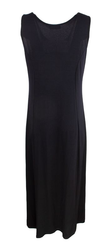 Boheme Lang Jersey Kjole U/Ermer i Black 