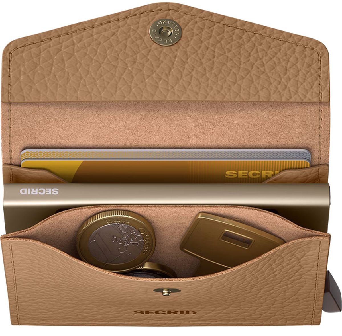 Secrid Envelope Lommebok/Kortholder Cappucino