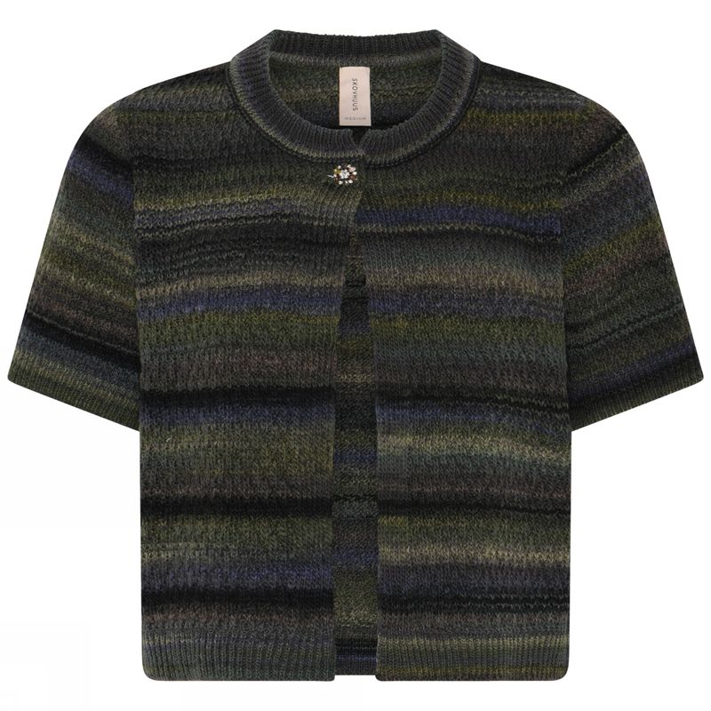Skovhuus Cardigan M/Kort Arm i Agave Green