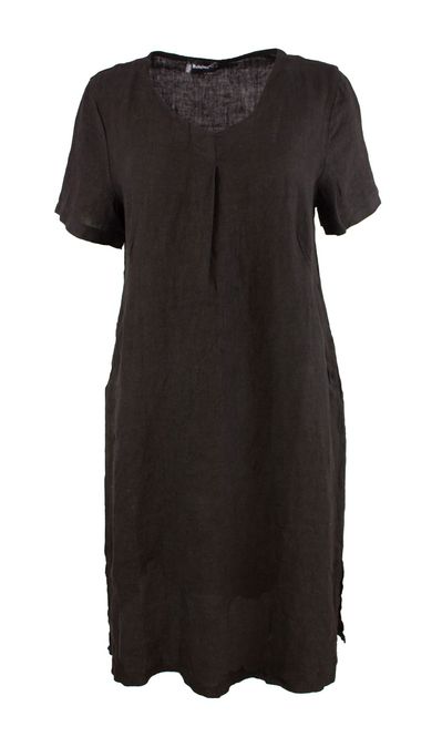 Hovedbilde Boheme Kjole M/Kort Arm i Lin Black