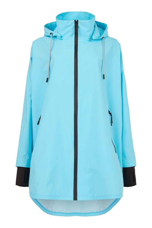 Normann Coat Cape2 i Pacific Blue
