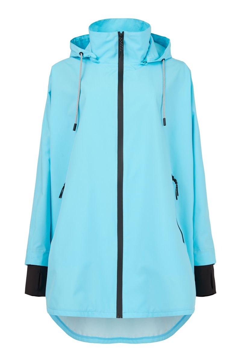 Normann Coat Cape2 i Pacific Blue