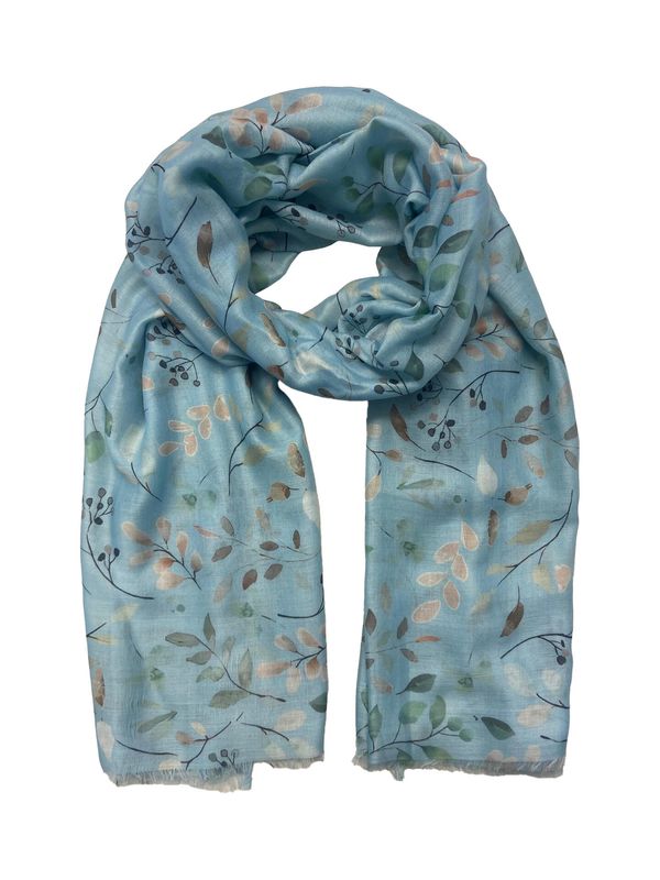 Intex Skjerf M/Bladmønster i Blue