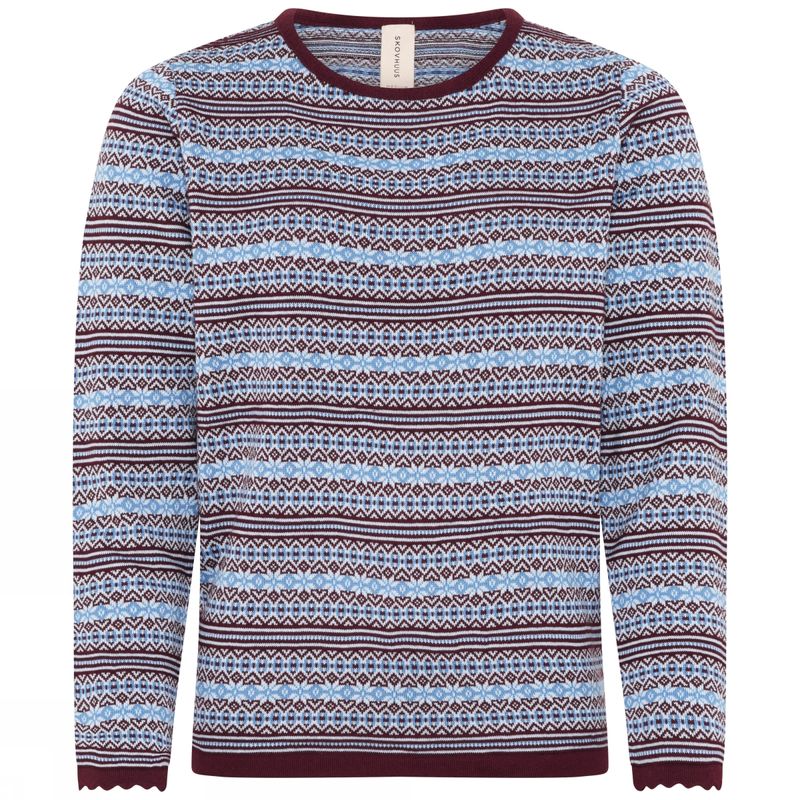 Skovhuus Pullover Jaquard i Blackberry